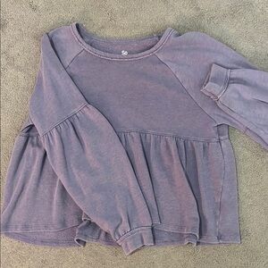 SO Heathered Purple Knit Top